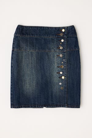 VARIOUS BUTTON DENIM スカート