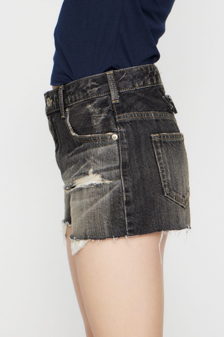 CRASH COMPACT DENIM ショートパンツ BLK S