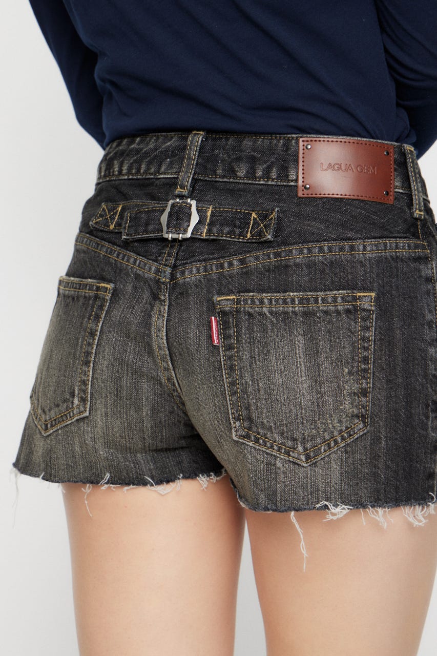 CRASH COMPACT DENIM ショートパンツ BLK S