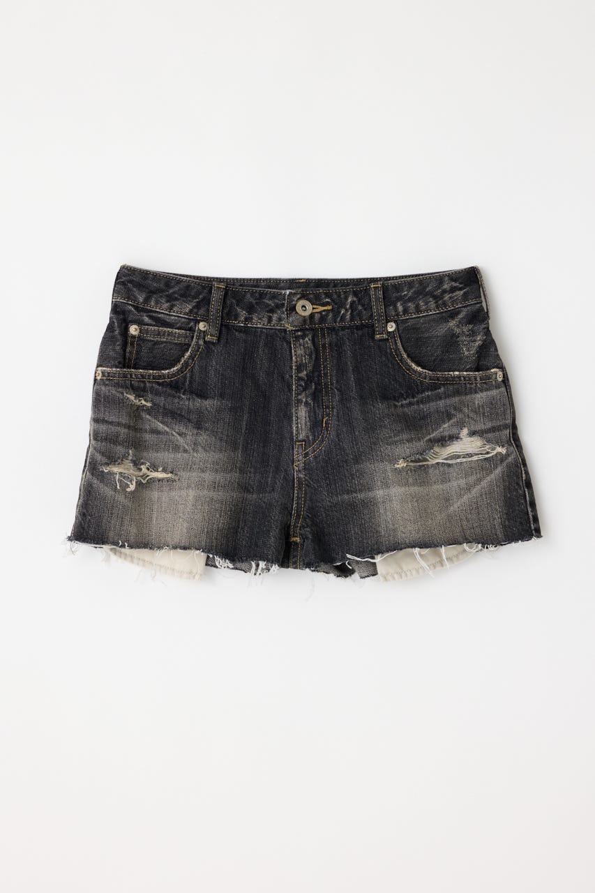 CRASH COMPACT DENIM ショートパンツ BLK S