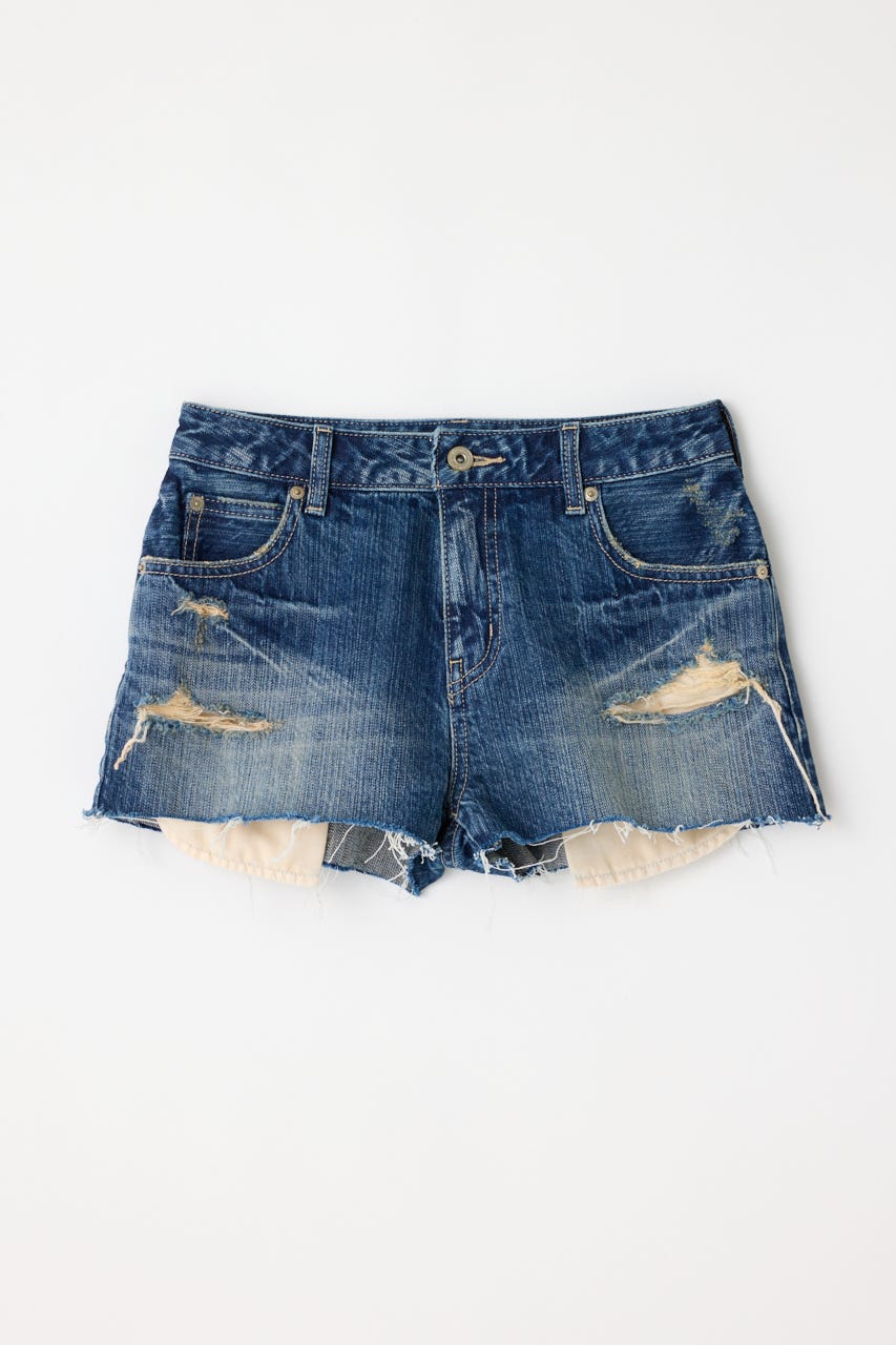 CRASH COMPACT DENIM ショートパンツ BLU S