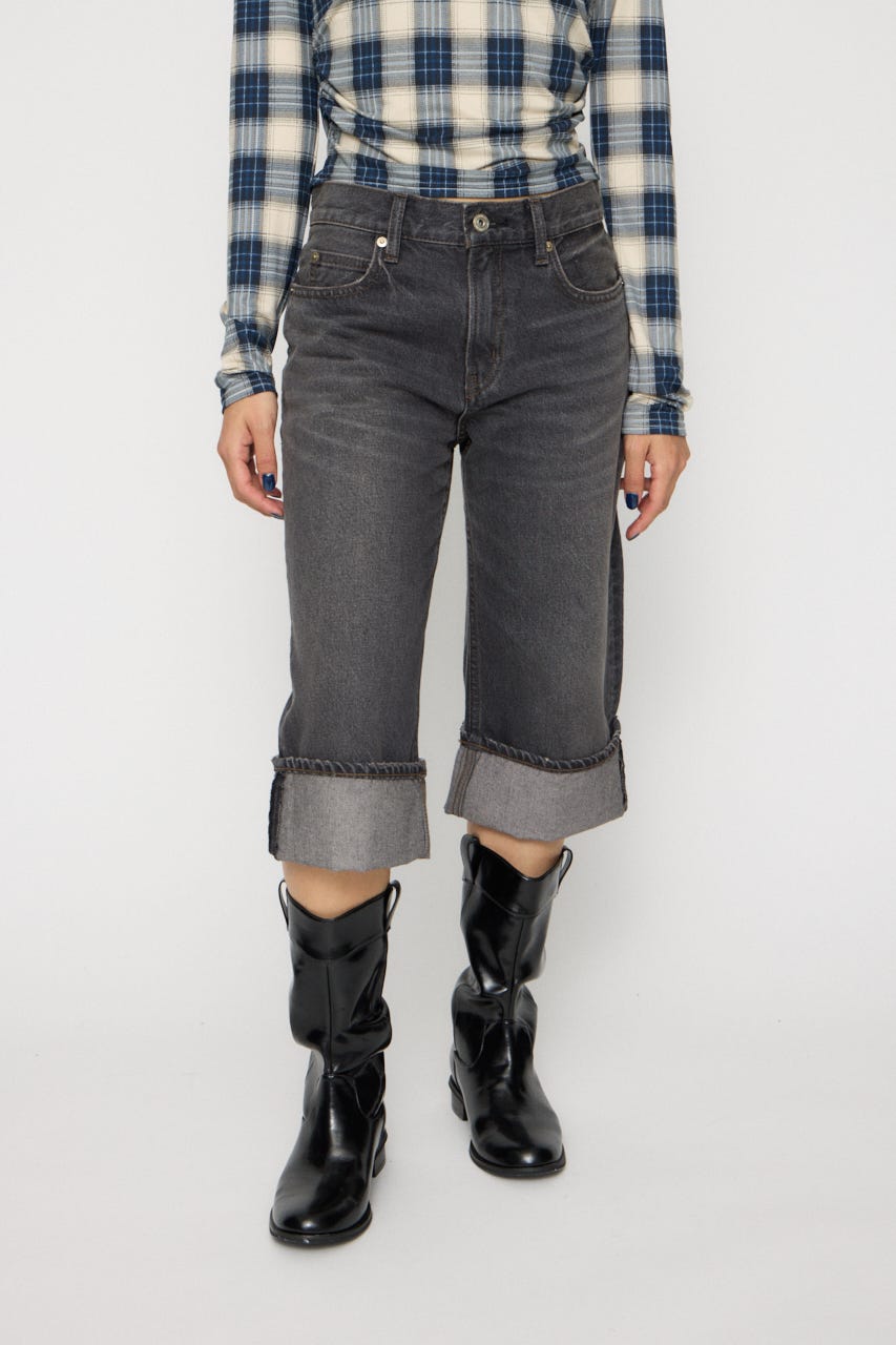 FOLD MIDDLE デニム BLK M