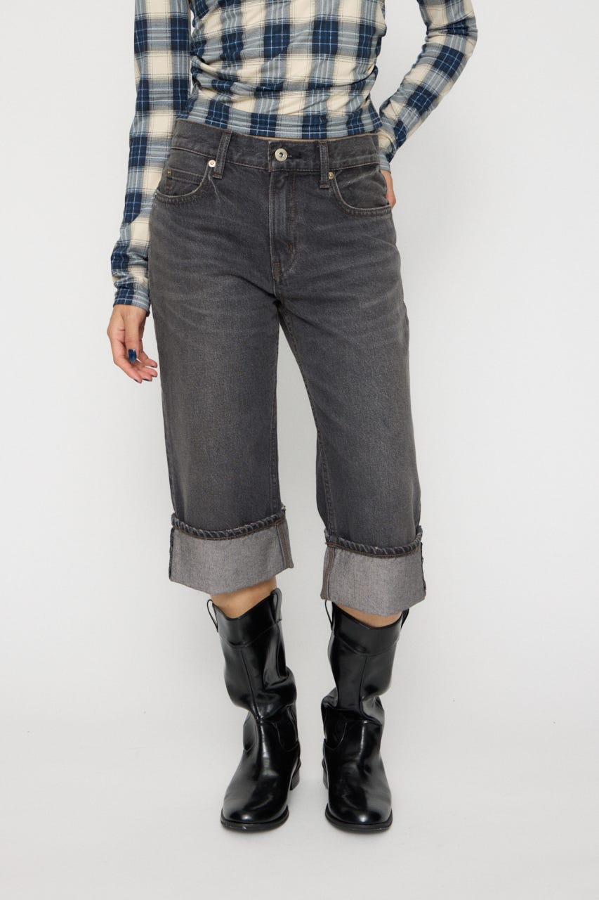 FOLD MIDDLE デニム BLK M