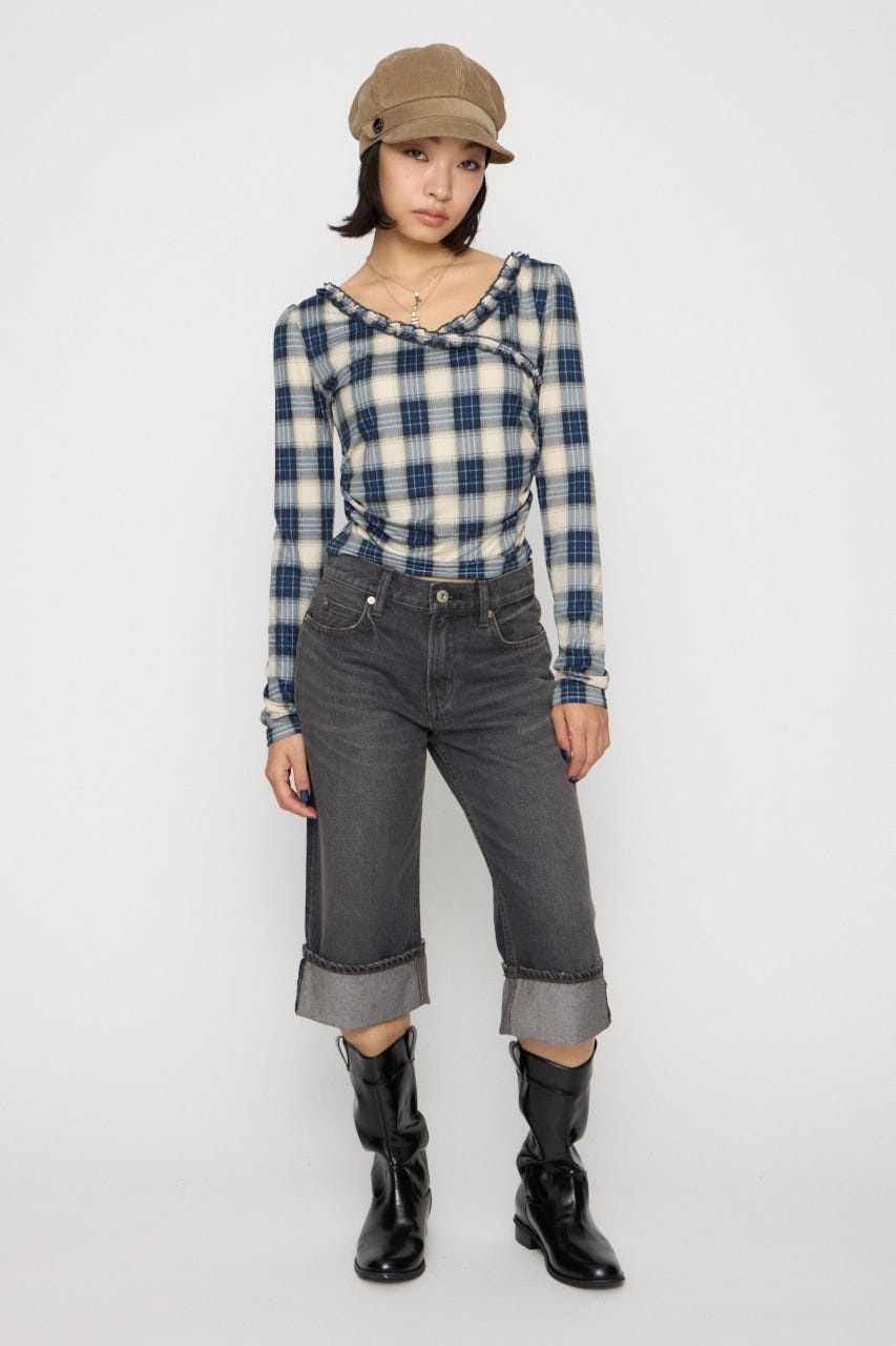 FOLD MIDDLE デニム BLK M