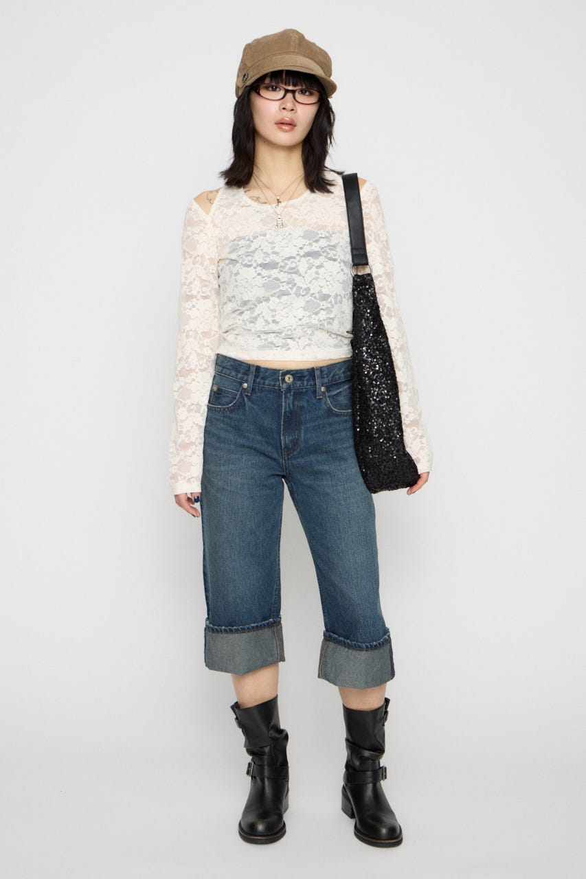 FOLD MIDDLE デニム BLU M