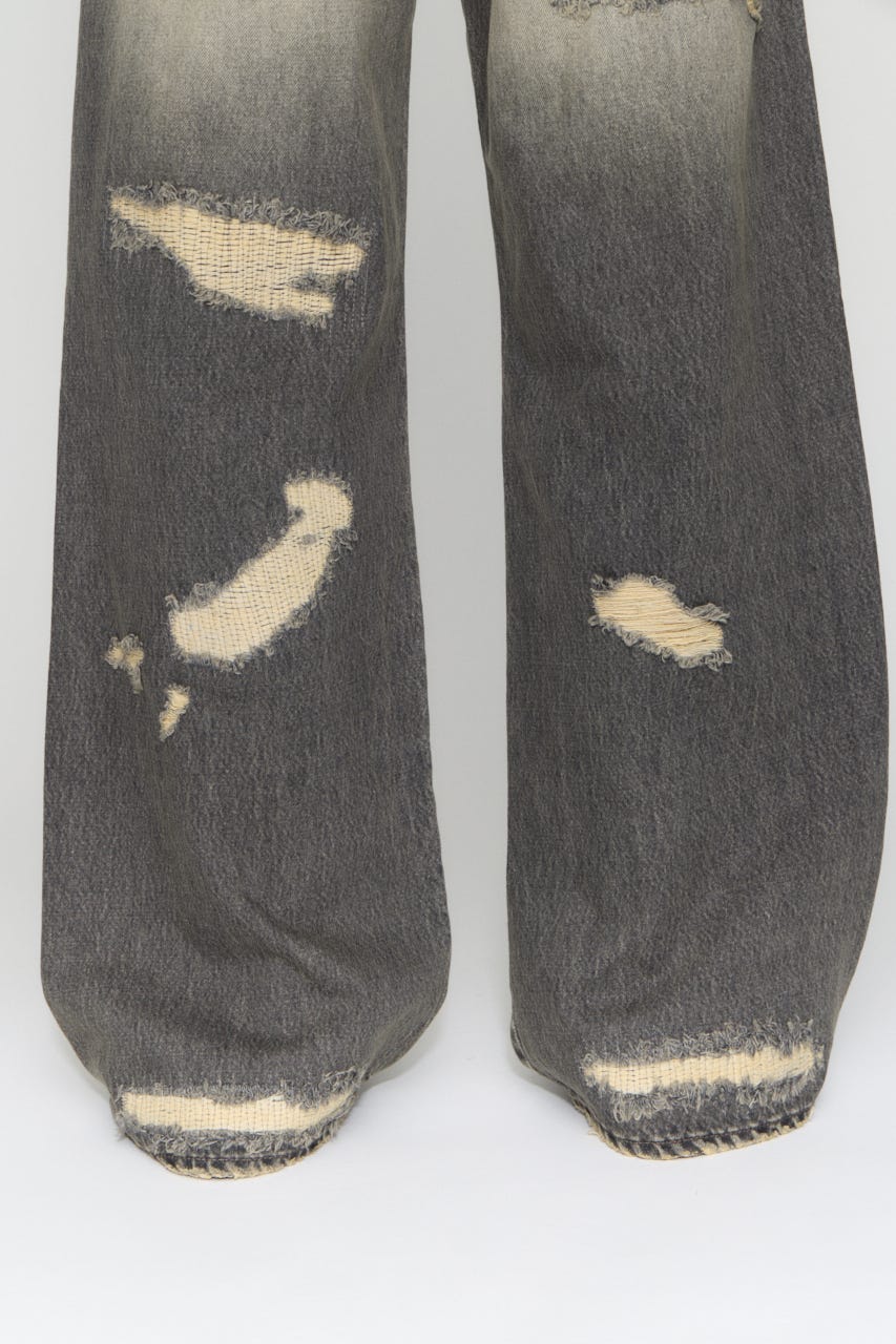 CRASH WASH LOOSEY デニム BLK 22inch