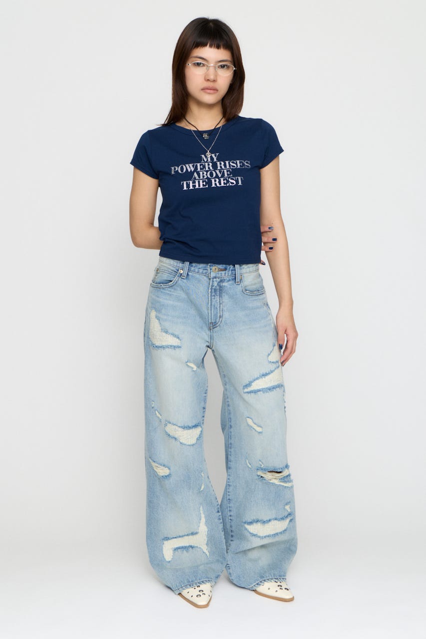 CRASH WASH LOOSEY デニム BLU 26inch