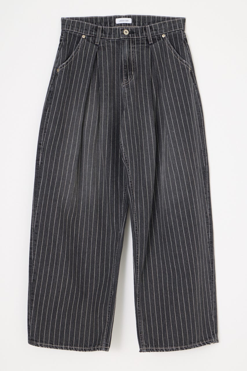 STRIPE TUCK WIDE デニム GRY 26inch