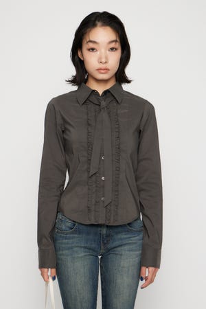 FRONT FRILL COMPACT シャツ