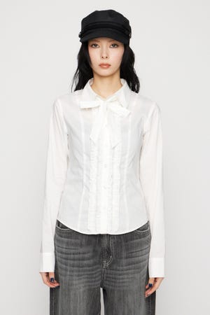 FRONT FRILL COMPACT シャツ