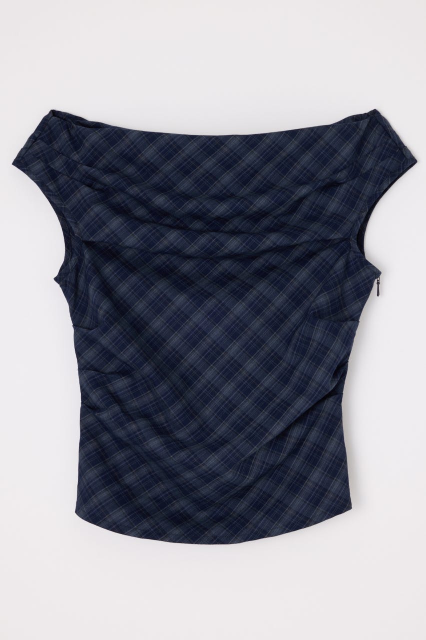 NECK LOOSEY CHECK トップス NVY FREE