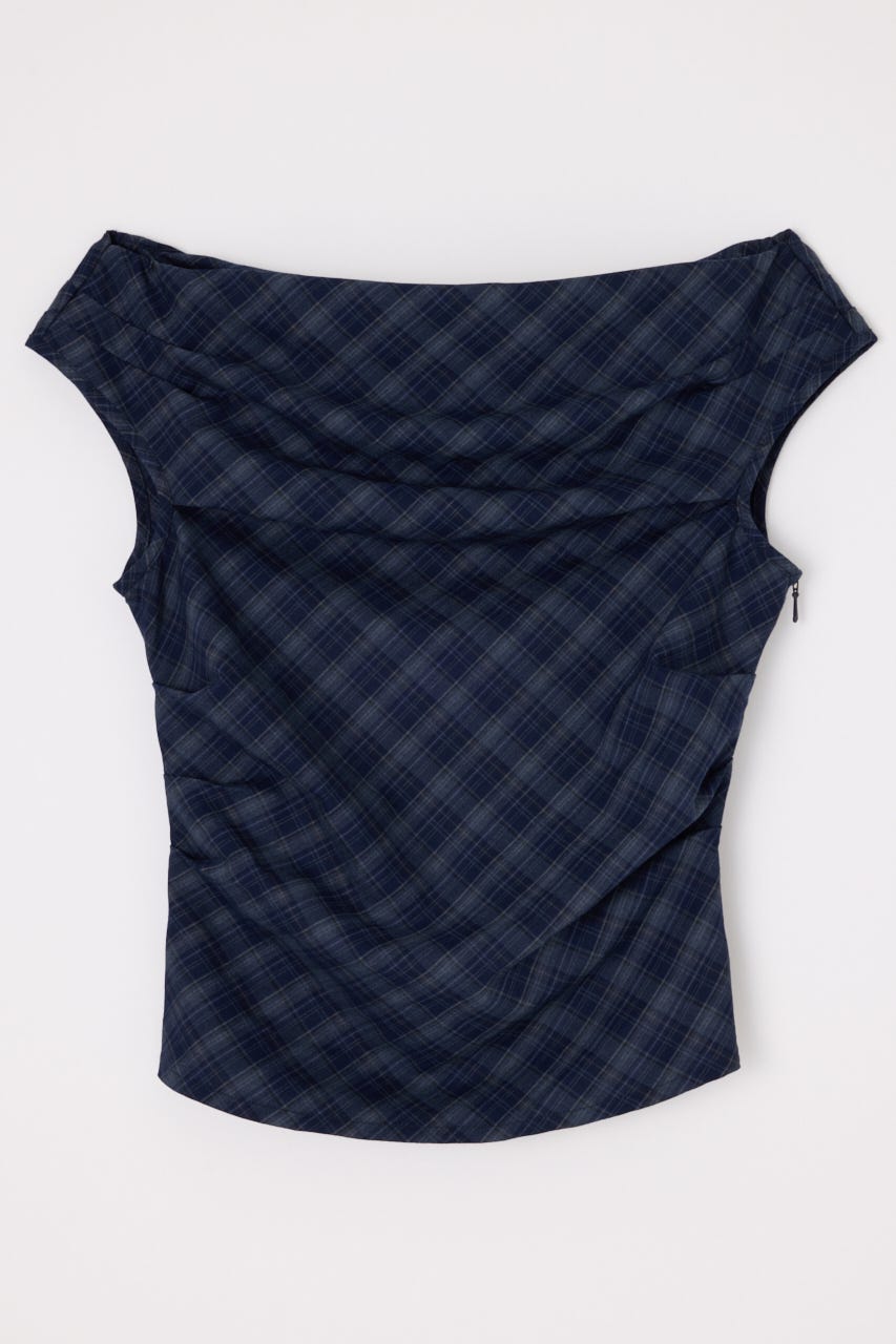 NECK LOOSEY CHECK トップス NVY FREE