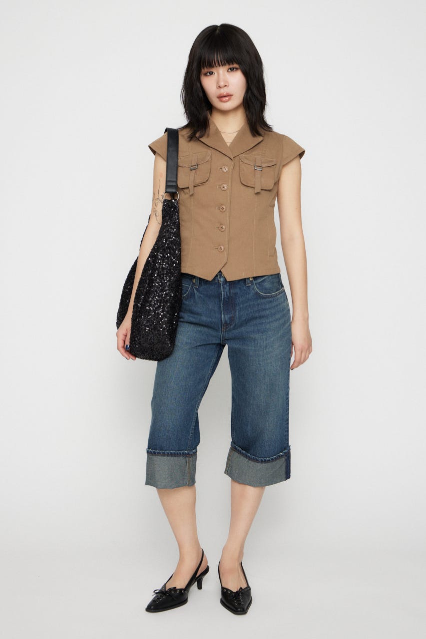 POCKET COMPACT  SHIRT トップス BEG FREE