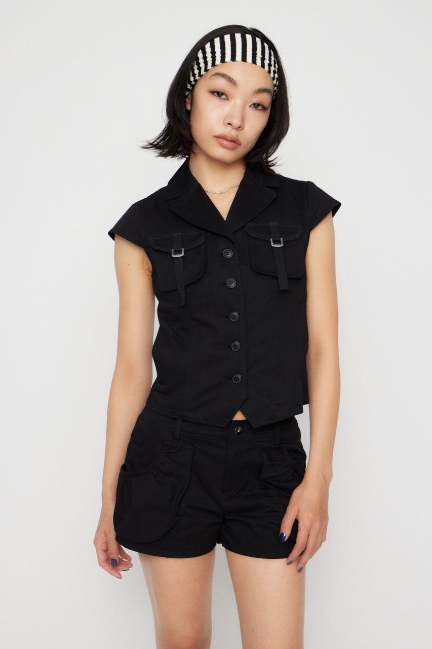 POCKET COMPACT  SHIRT トップス BLK FREE