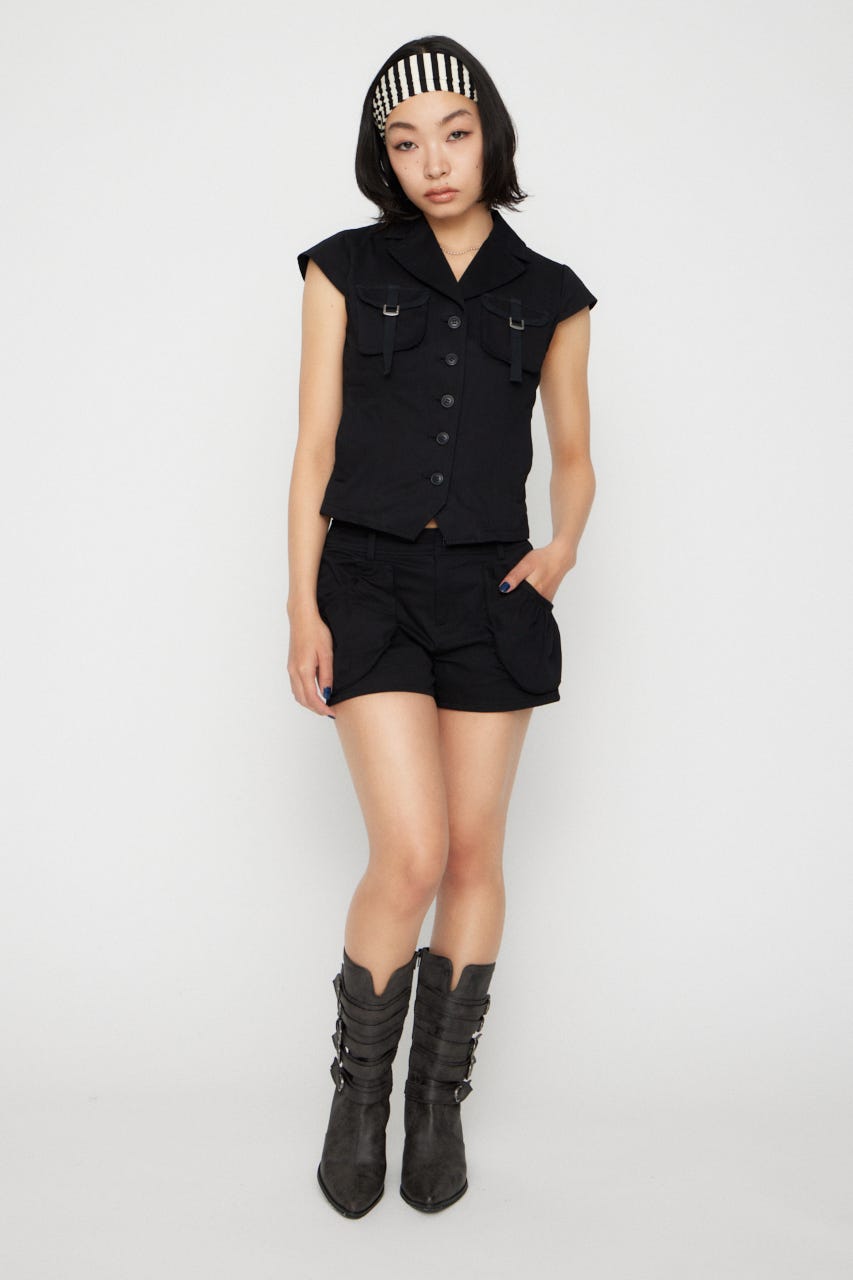 POCKET COMPACT  SHIRT トップス BLK FREE