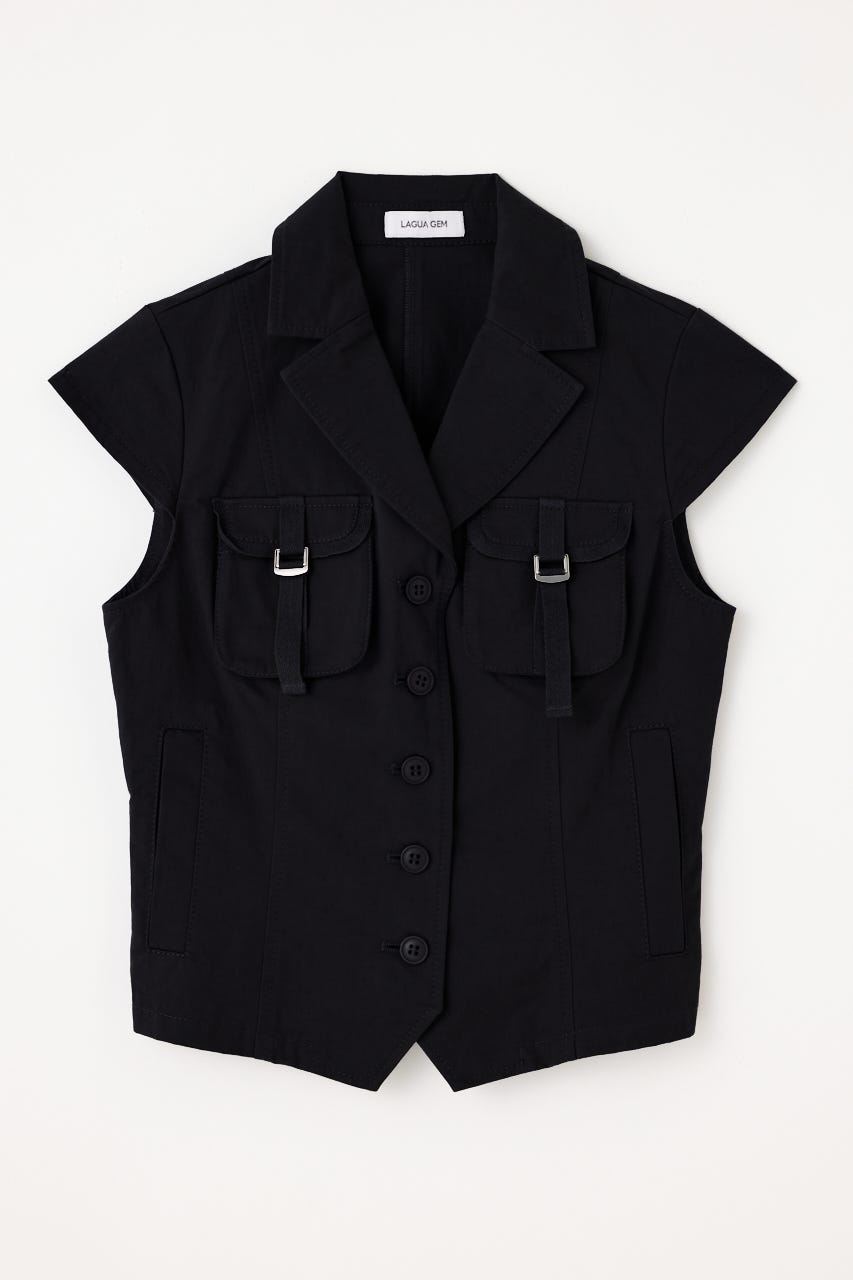 POCKET COMPACT  SHIRT トップス BLK FREE