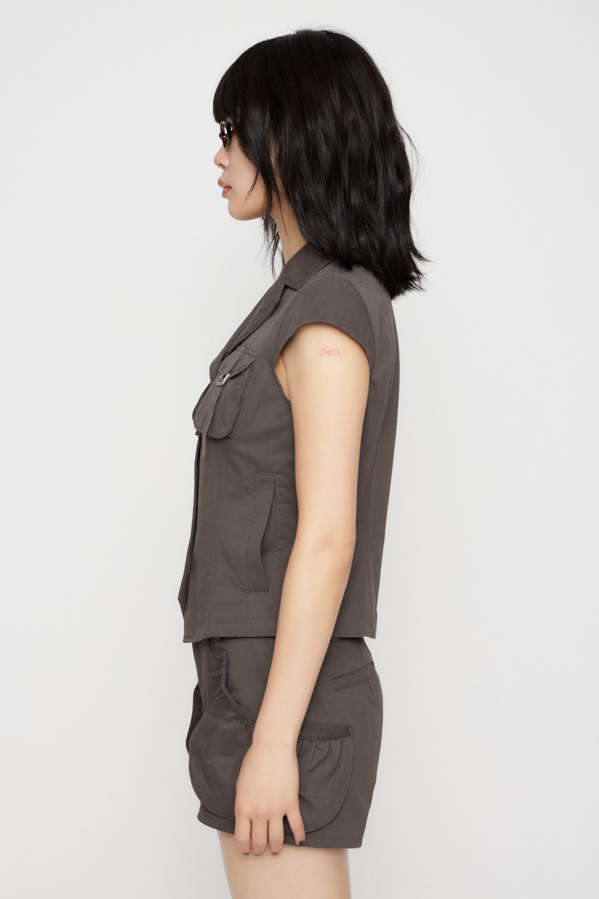 POCKET COMPACT  SHIRT トップス GRY FREE