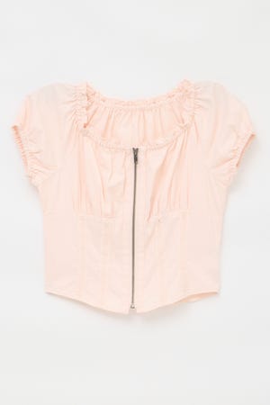 2WAY ZIP COTTON トップス