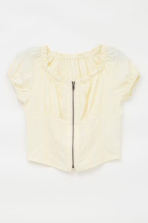 2WAY ZIP COTTON トップス