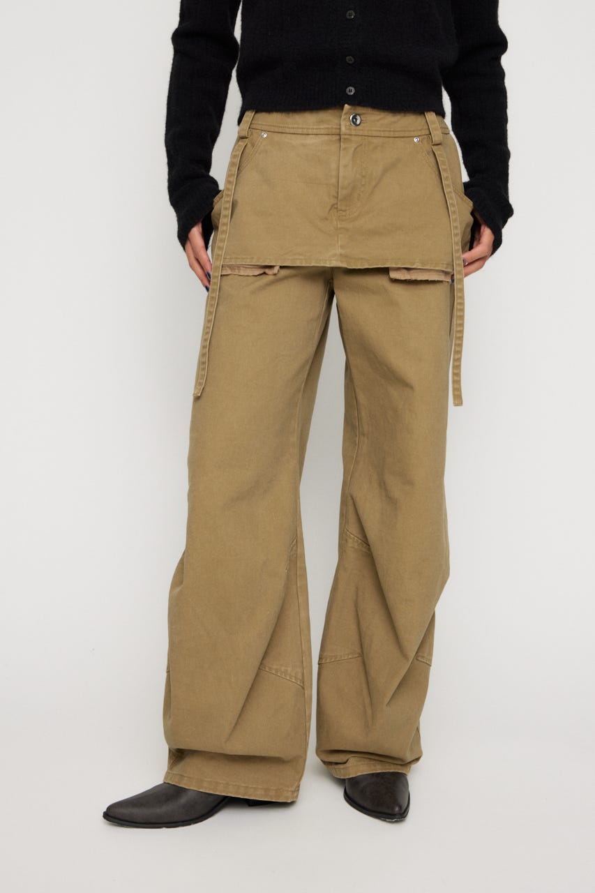 DOCKING COVER LOOSE パンツ BEG M