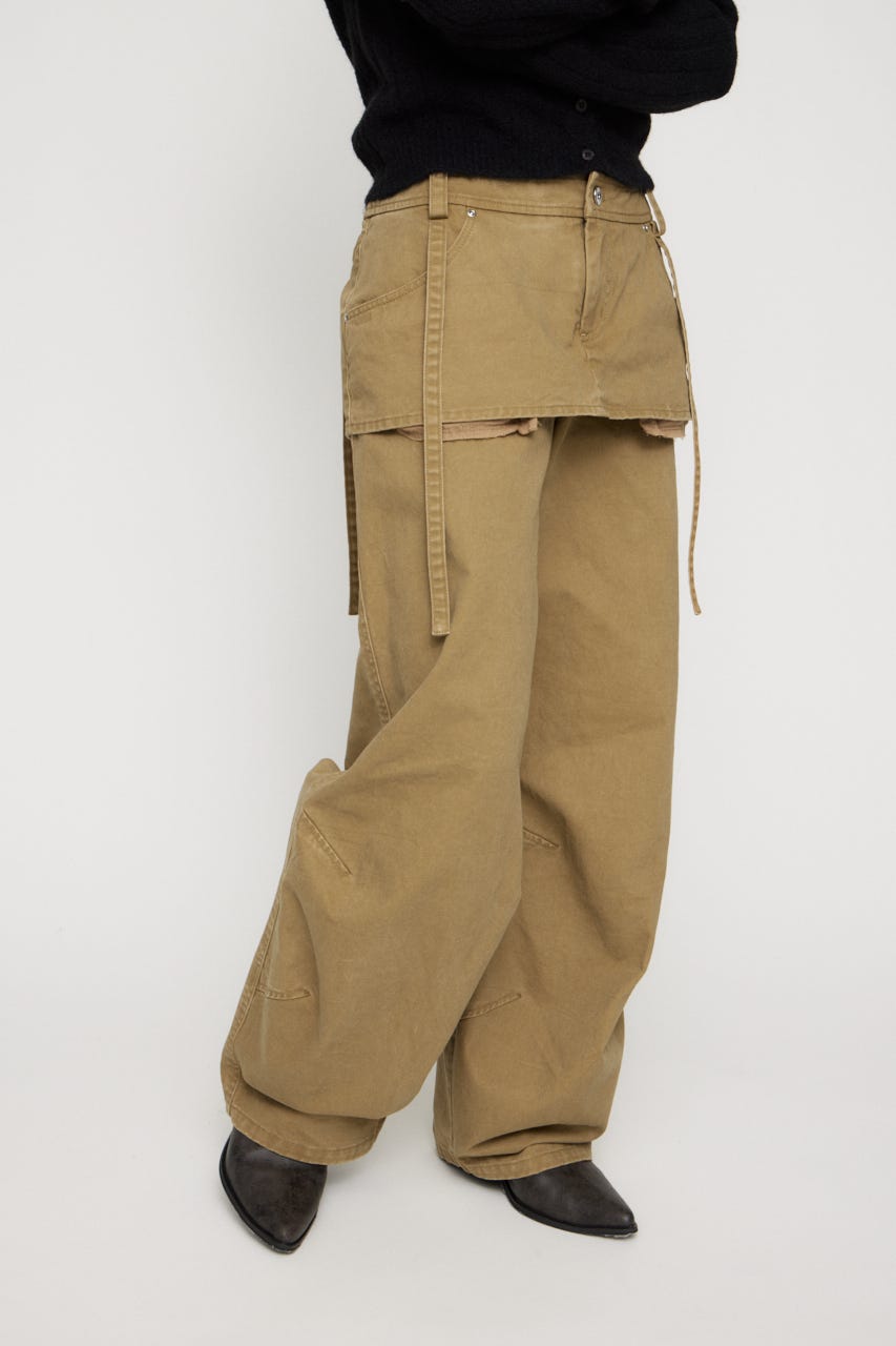 DOCKING COVER LOOSE パンツ BEG M