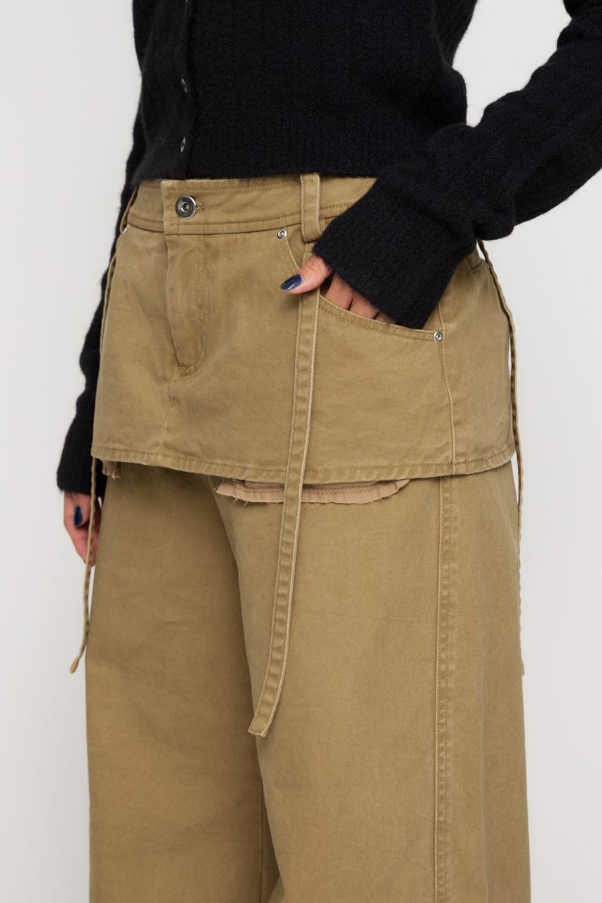 DOCKING COVER LOOSE パンツ BEG M