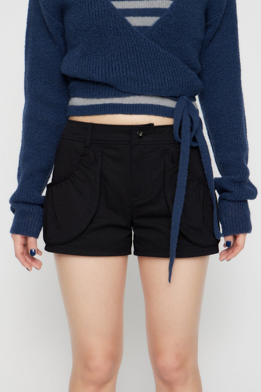 POCKET GATHER COMPACT ショートパンツ BLK XS