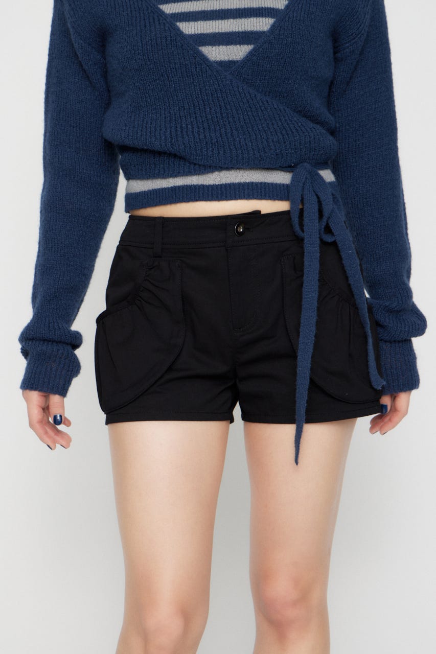 POCKET GATHER COMPACT ショートパンツ BLK XS