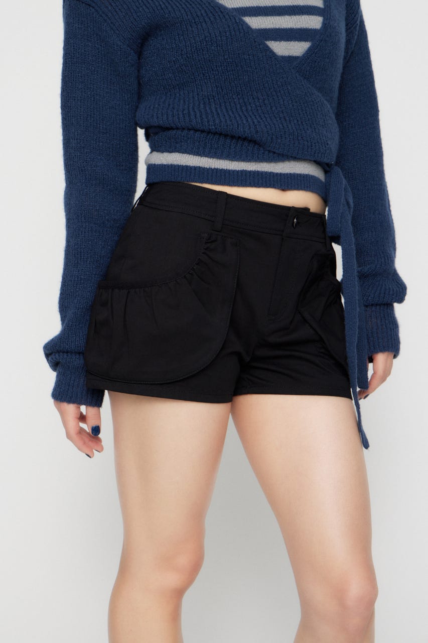 POCKET GATHER COMPACT ショートパンツ BLK XS