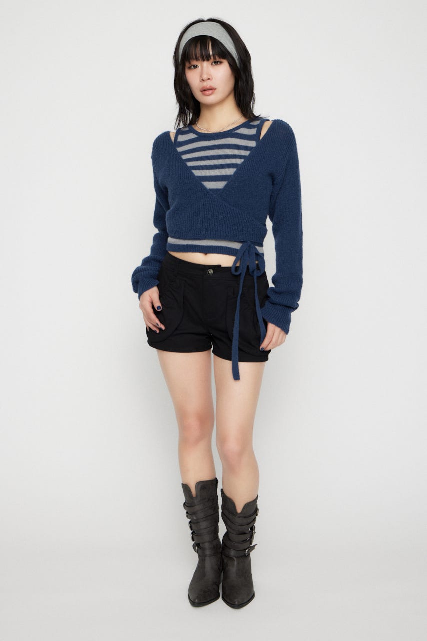 POCKET GATHER COMPACT ショートパンツ BLK XS