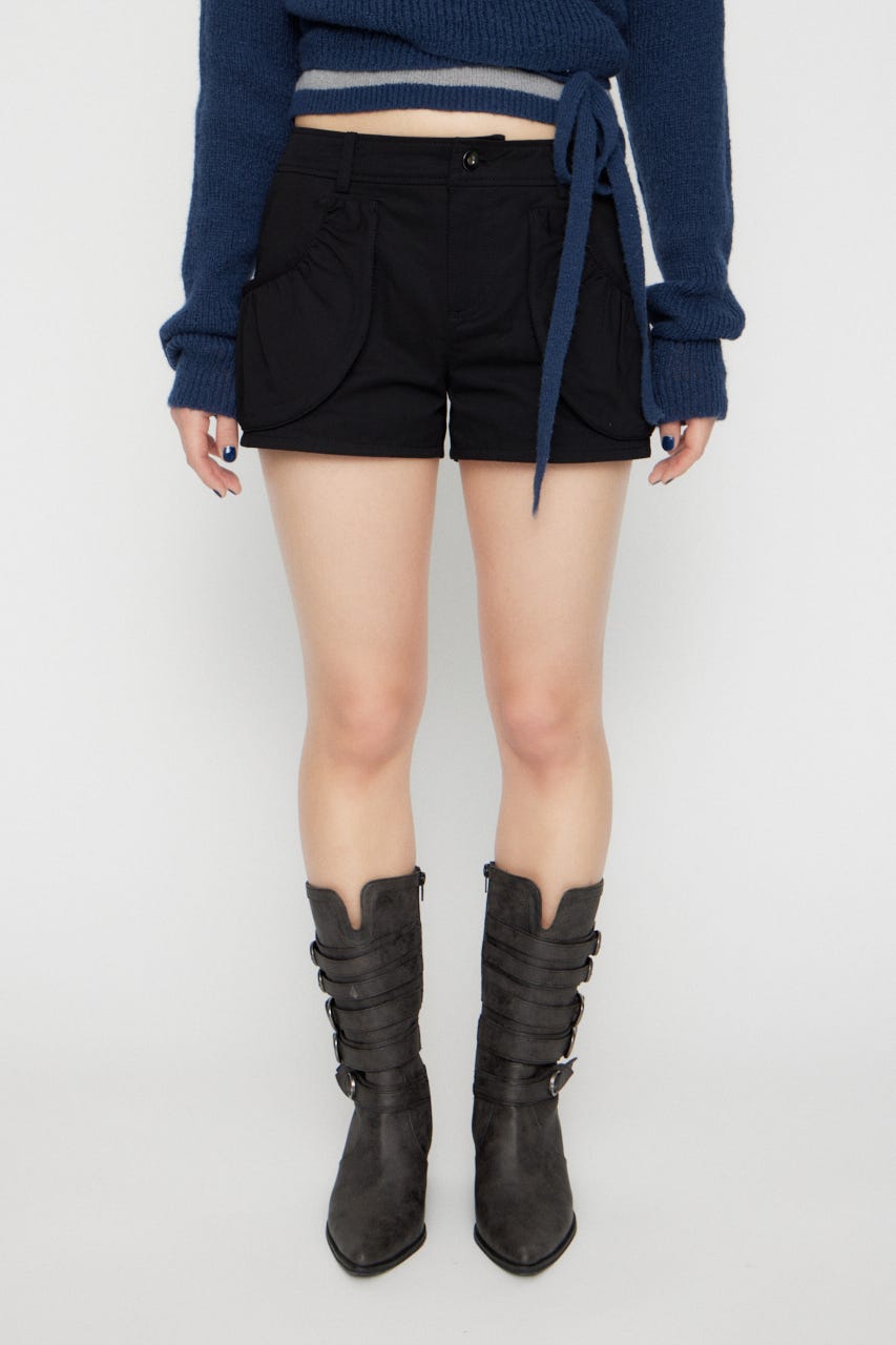 POCKET GATHER COMPACT ショートパンツ BLK XS