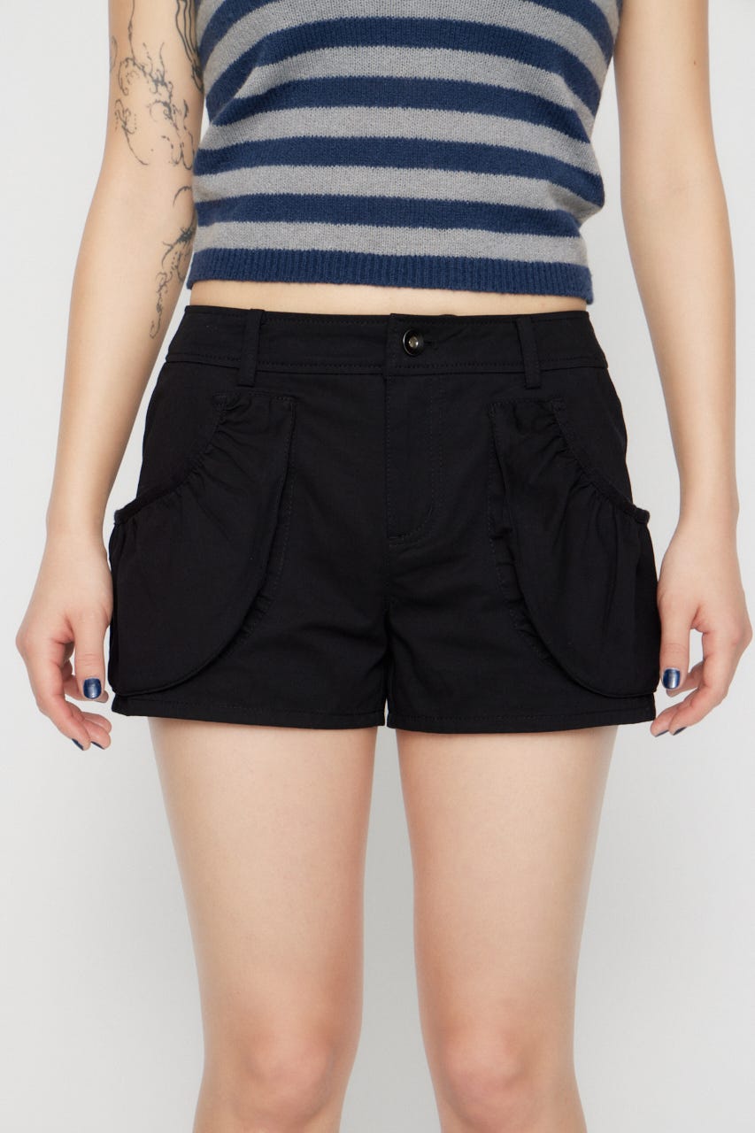 POCKET GATHER COMPACT ショートパンツ BLK XS