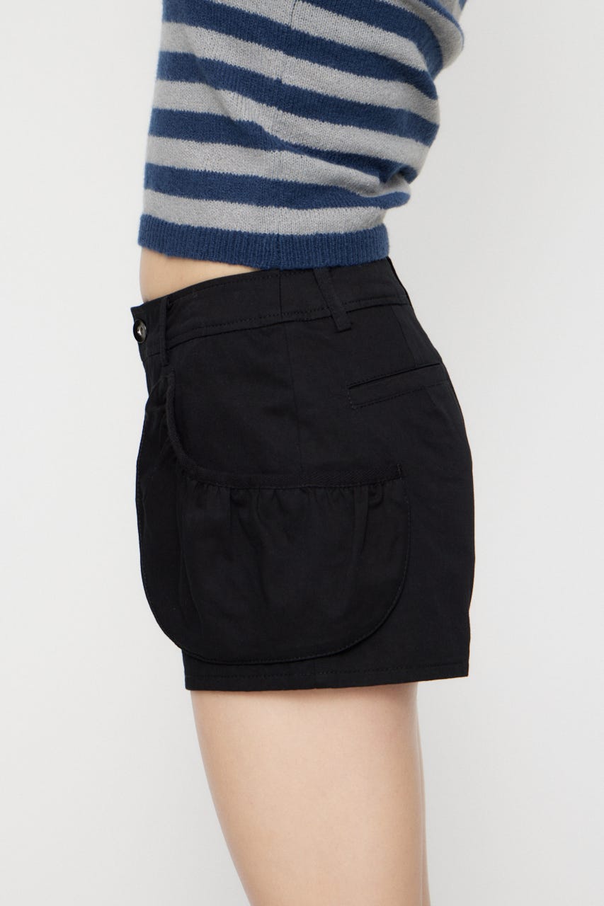 POCKET GATHER COMPACT ショートパンツ BLK XS