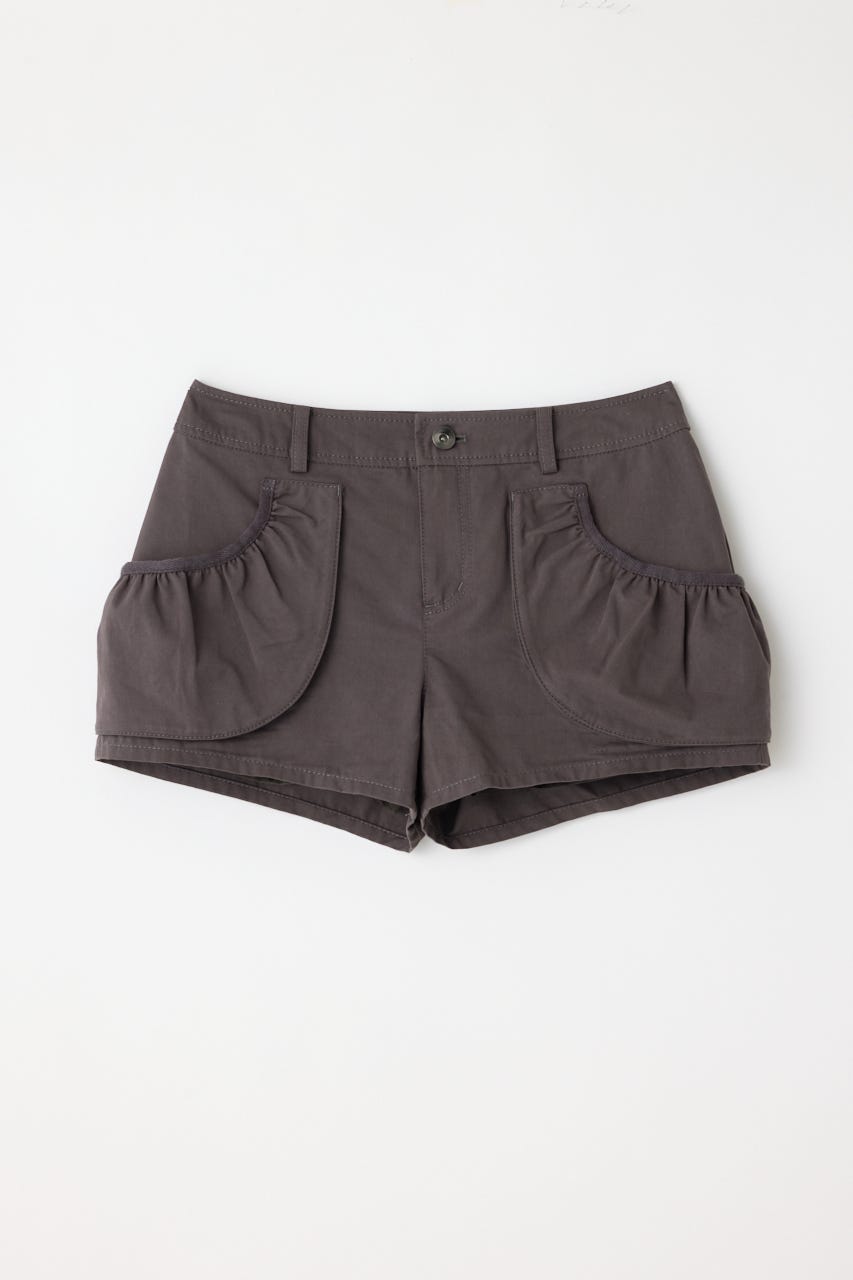 POCKET GATHER COMPACT ショートパンツ GRY XS