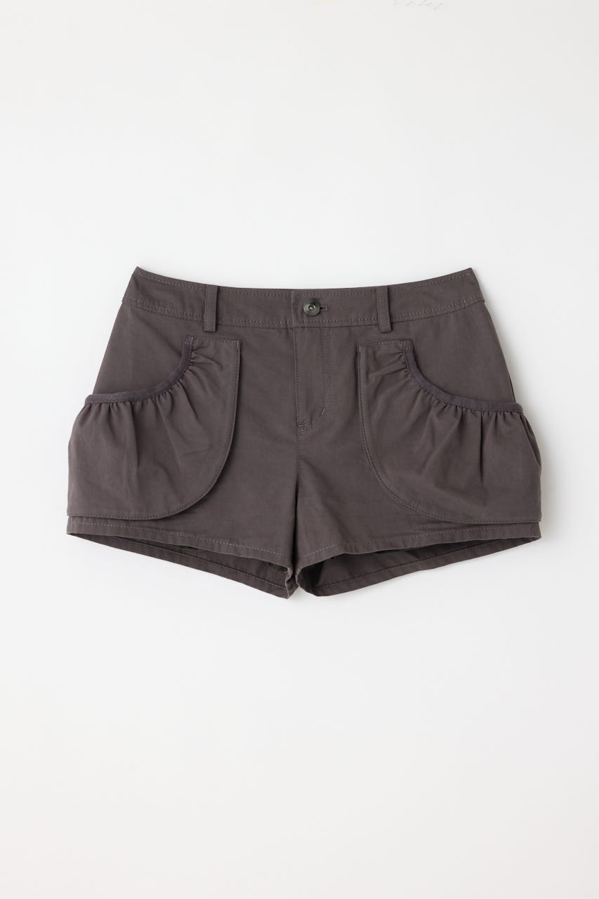 POCKET GATHER COMPACT ショートパンツ GRY XS