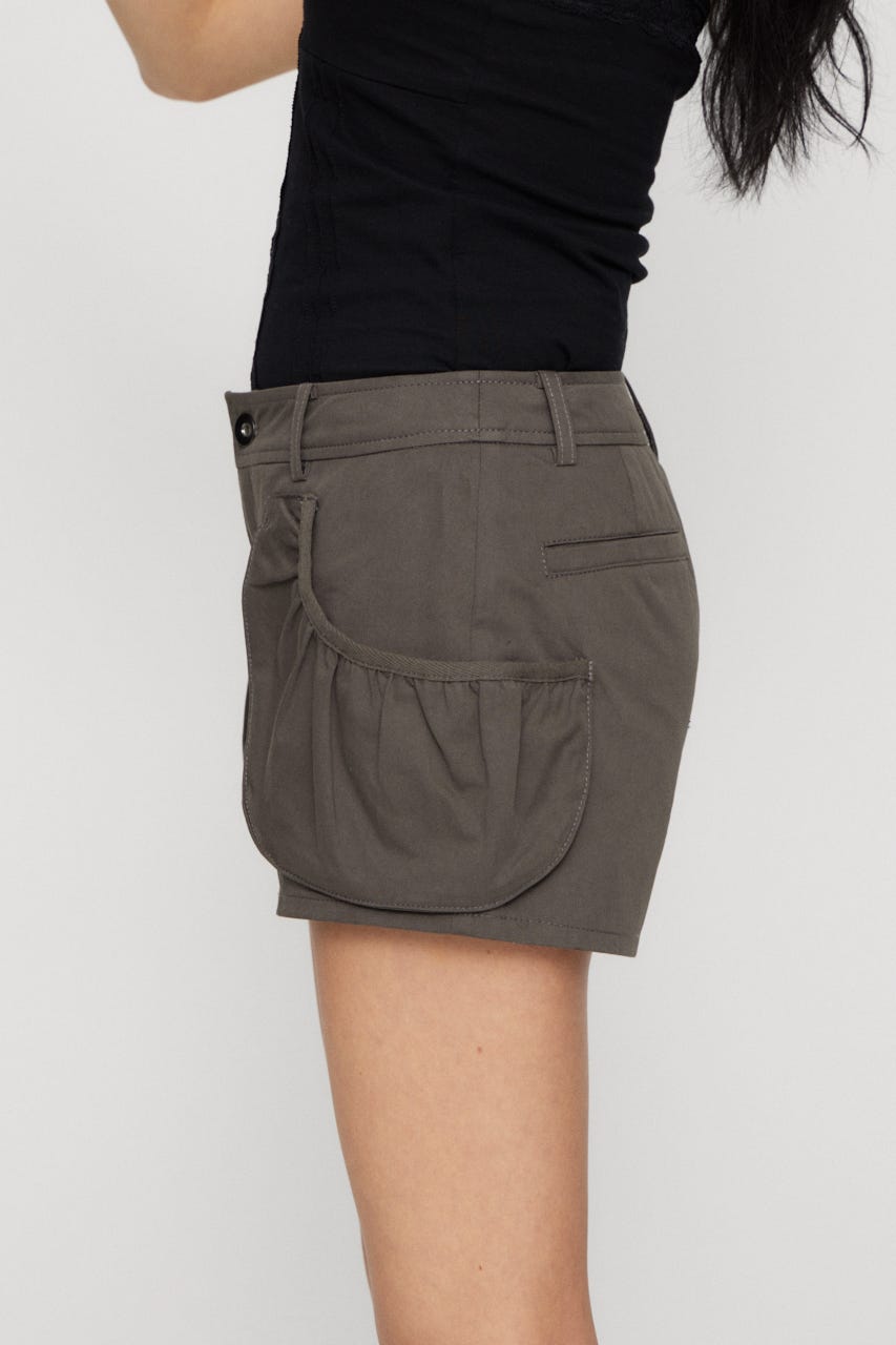 POCKET GATHER COMPACT ショートパンツ GRY XS