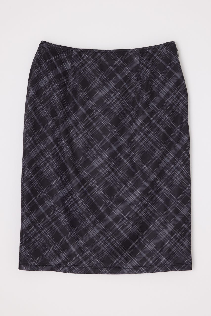 CHECK MIDDLE スカート BLK XS