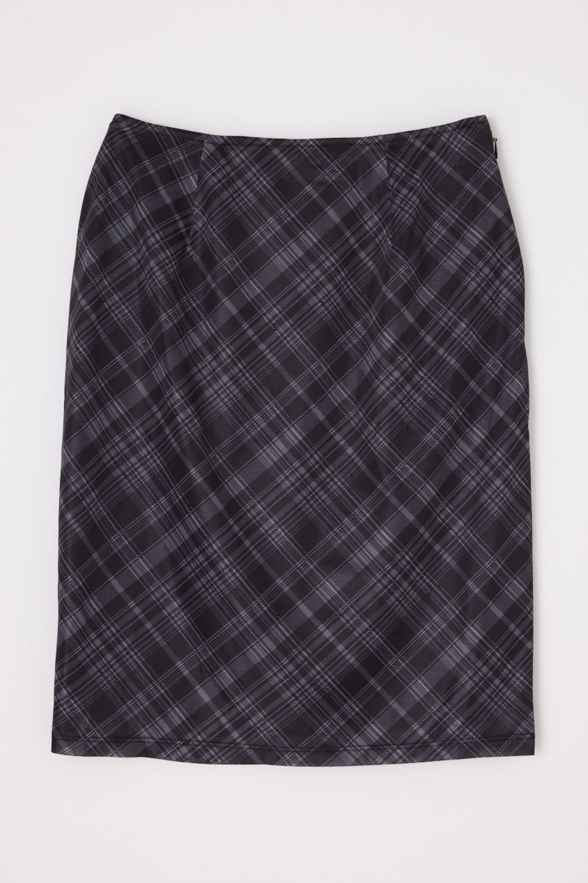 CHECK MIDDLE スカート BLK XS