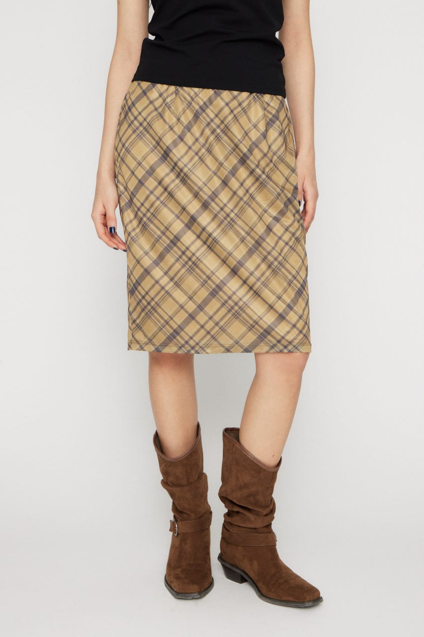 CHECK MIDDLE スカート D/YEL S