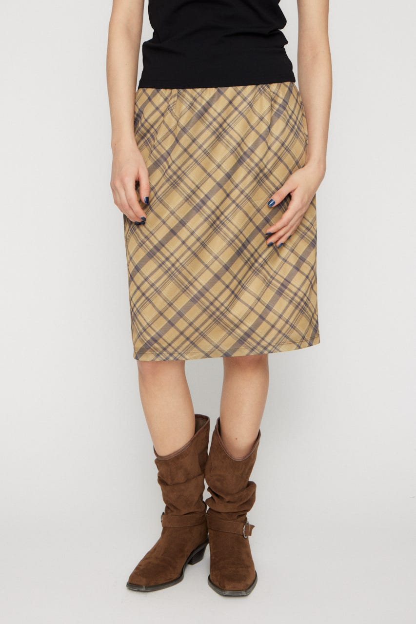 CHECK MIDDLE スカート D/YEL S