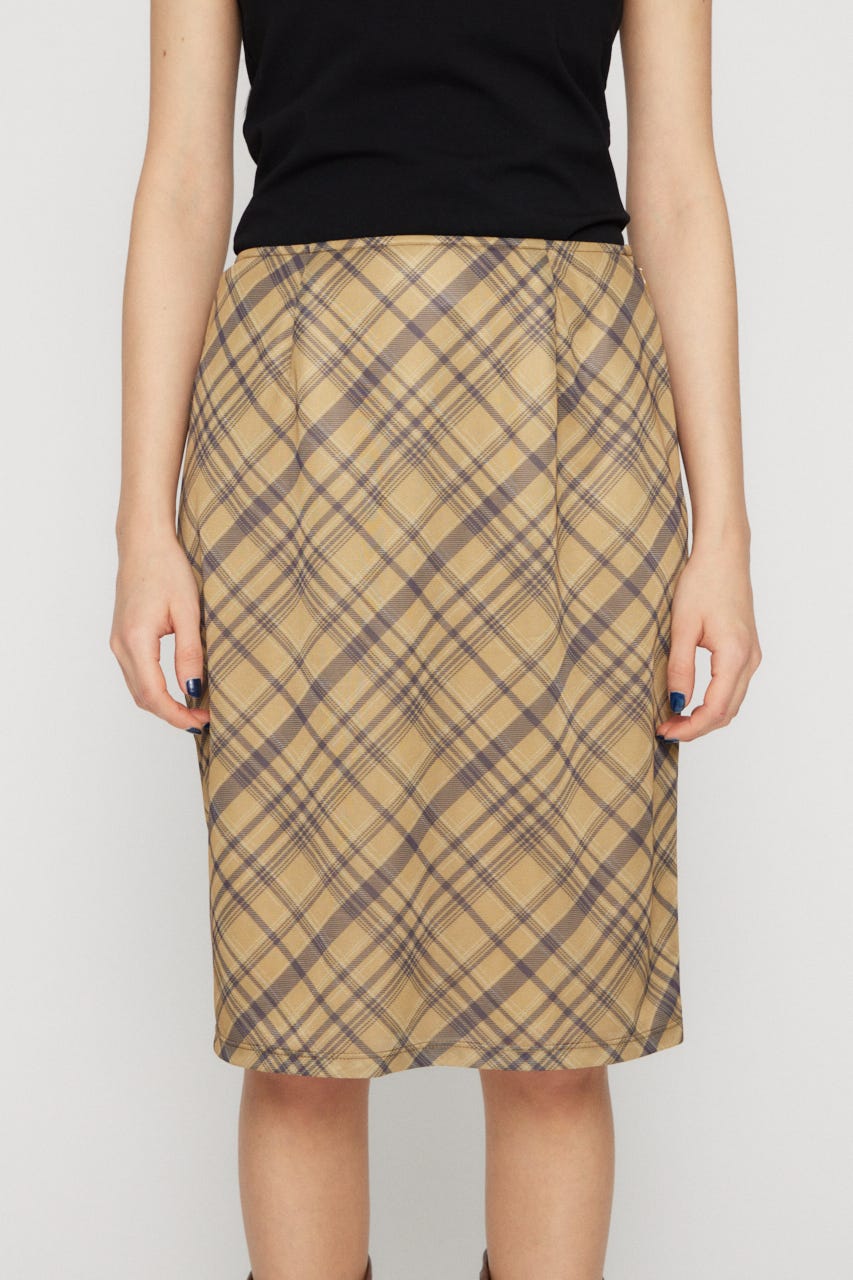 CHECK MIDDLE スカート D/YEL S