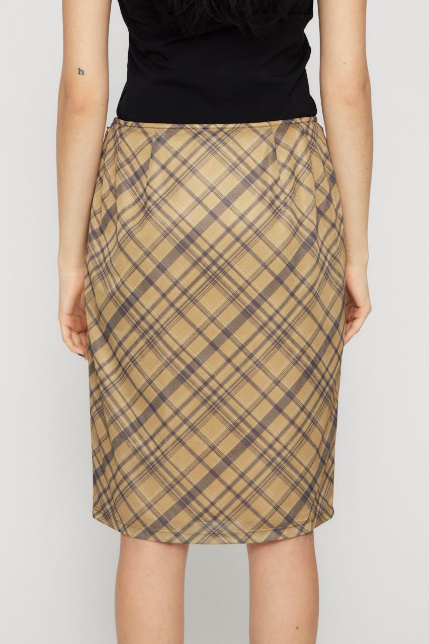 CHECK MIDDLE スカート D/YEL S