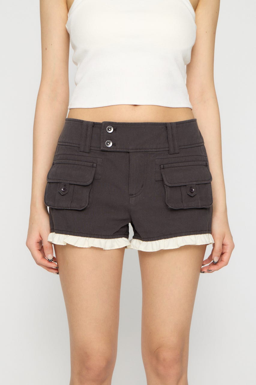 FRILL COMPACT ショートパンツ C.GRY S