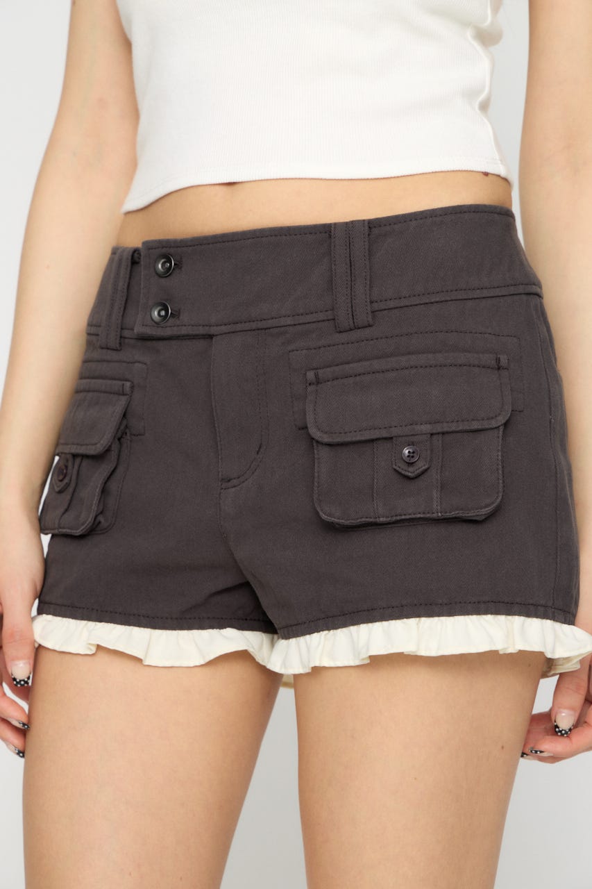 FRILL COMPACT ショートパンツ C.GRY S