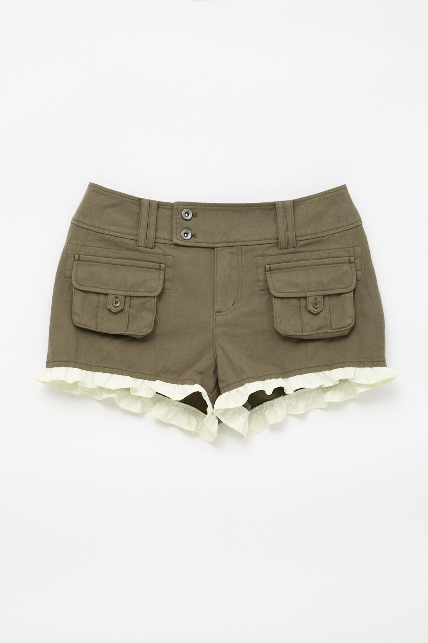 FRILL COMPACT ショートパンツ KHA M