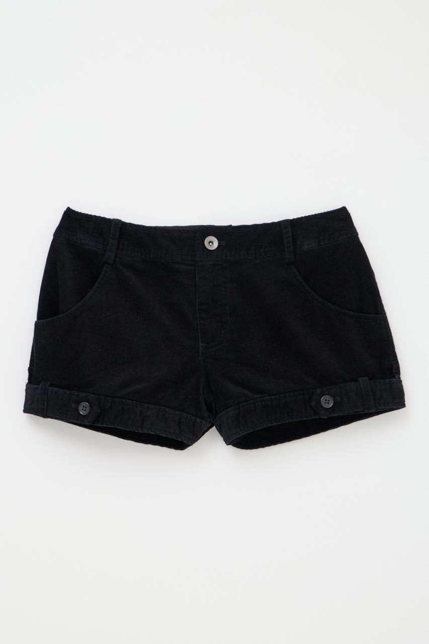 CORDUROY COMPACT ショートパンツ BLK XS