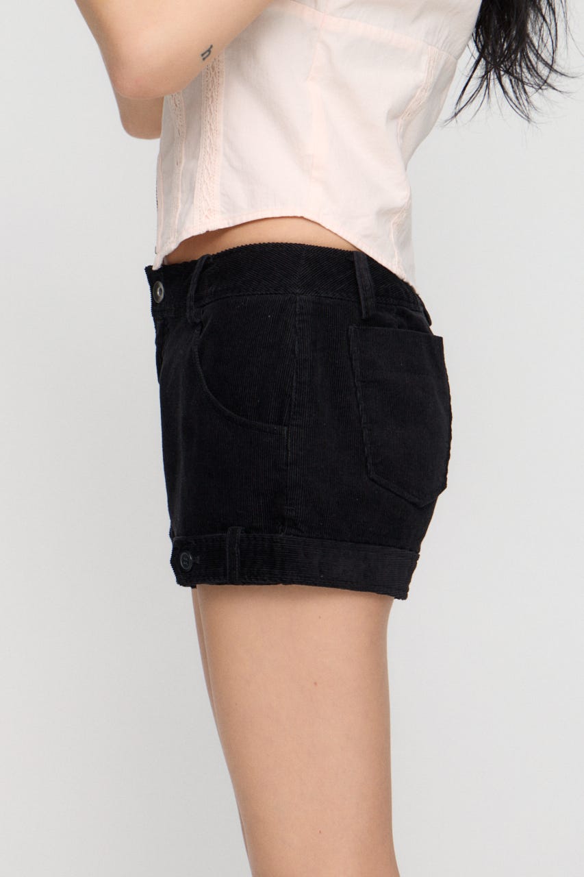 CORDUROY COMPACT ショートパンツ BLK XS