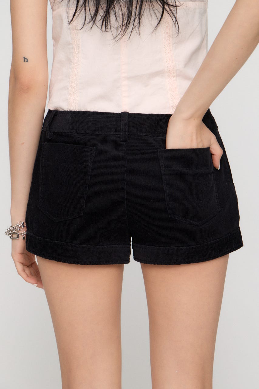 CORDUROY COMPACT ショートパンツ BLK XS