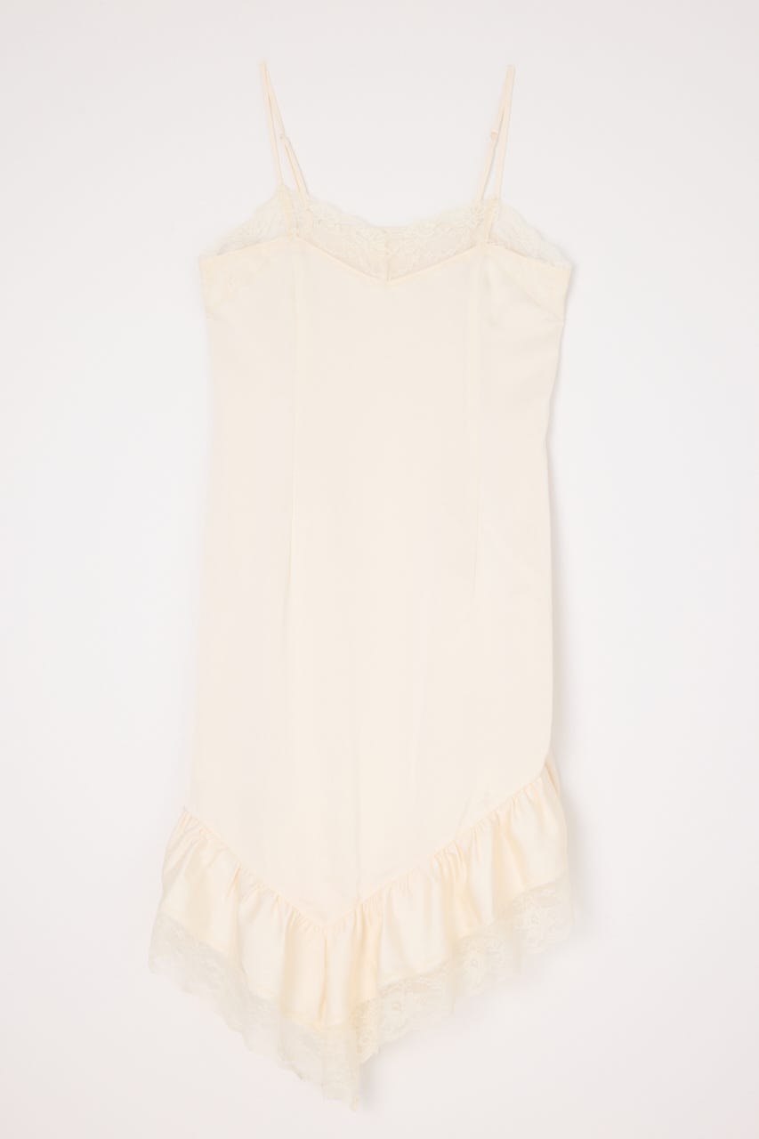 SATIN LACE CAMI ワンピース O/WHT M