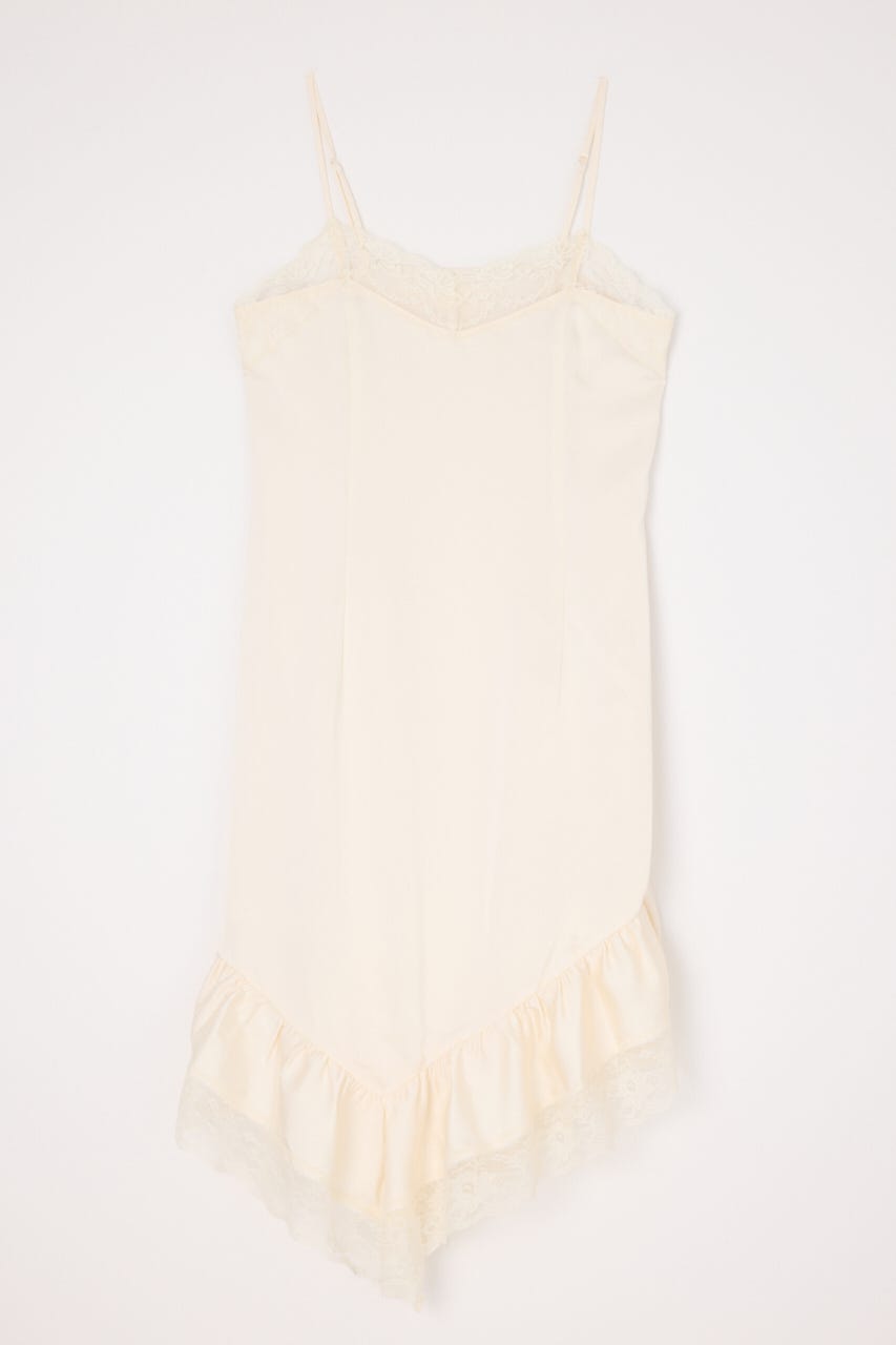 SATIN LACE CAMI ワンピース O/WHT M